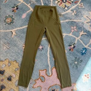 Lululemon Olive Green Leggings, size 4